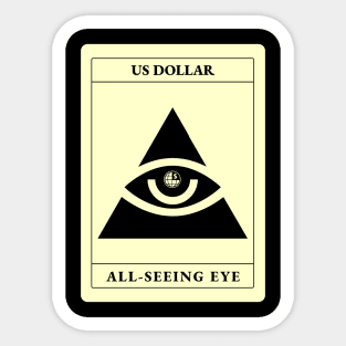 US Dollar All Seeing Eye Sticker